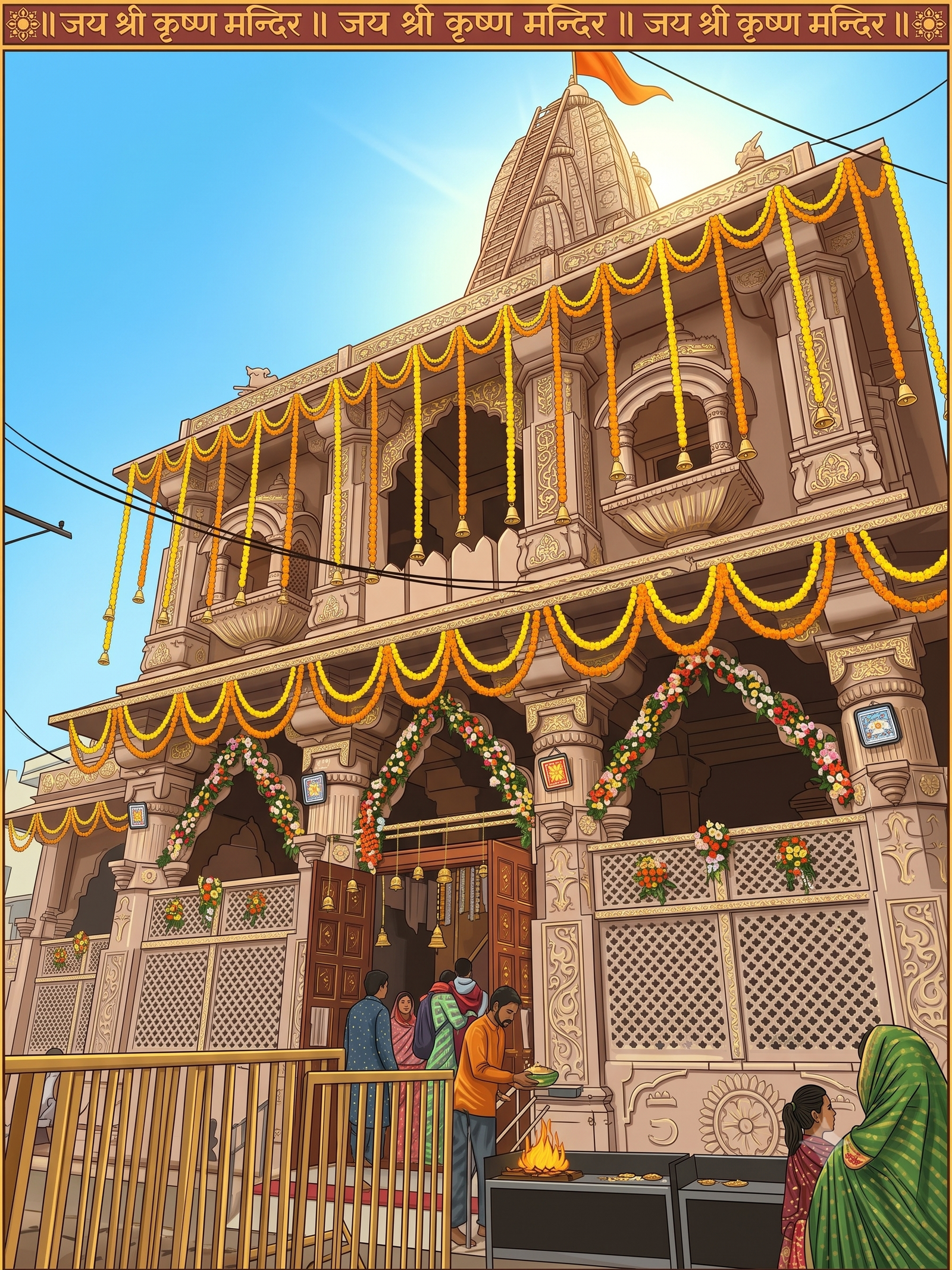मंदिर का अस्थायी छायाचित्र